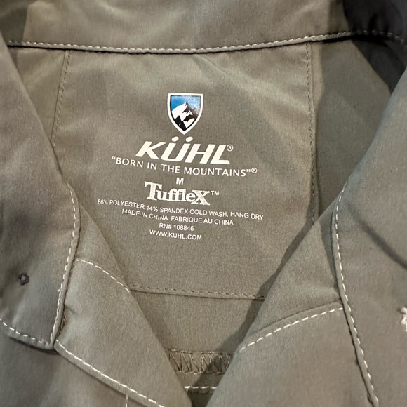 Kuhl Renegade Tufflex button down shirt sage green Medium - Picture 3 of 8
